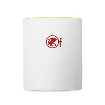 Father Of Dragons Fathers Day - Contrasting Mug - white/yellow - Front