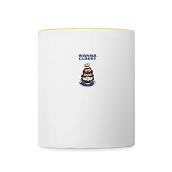 Wanna Clash Arena Royale Clans - Contrasting Mug - white/yellow - Front