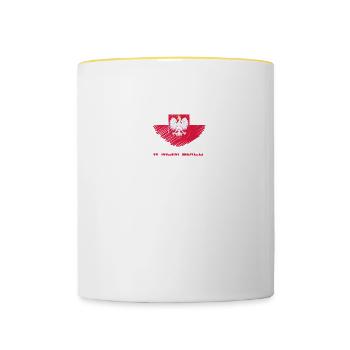 Polska - In meinem Herzen - Tasse zweifarbig - Weiß/Gelb - Vorne