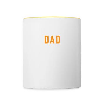Soccer Dad Gifts Funny Cute Father's Day Gift Futb - Tasse zweifarbig - Weiß/Gelb - Vorne