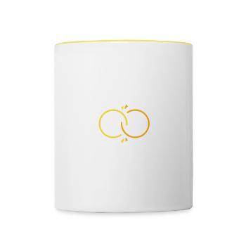 Divorce Separation Divorce Marriage Gift - Contrasting Mug - white/yellow - Front