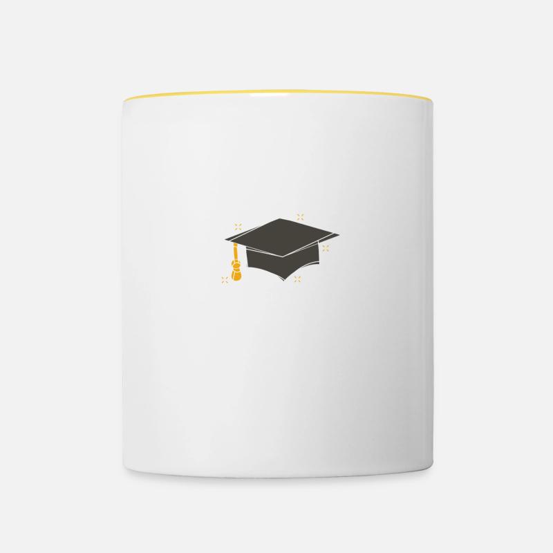 BWL Student Witziger Spruch - Tasse zweifarbig - Weiß/Gelb