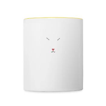 Kittens Kawaii, Pets, Pet - Contrasting Mug - white/yellow - Front