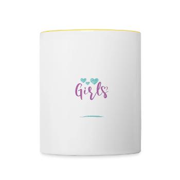 Berlin Girls Tour - Contrasting Mug - white/yellow - Front