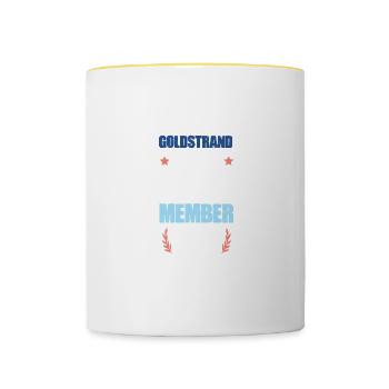 Équipe de fête Golden Sands - Mug contrasté - blanc/jaune - Devant