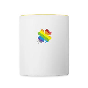 Kiss Me I'm Gayrish - Contrasting Mug - white/yellow - Front