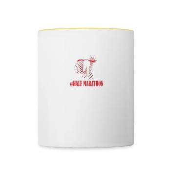 Semi-marathon Semi-marathon - Mug contrasté - blanc/jaune - Devant