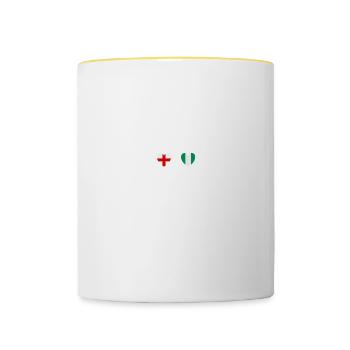 England and Nigeria Nigerian Flag Flags - Contrasting Mug - white/yellow - Front