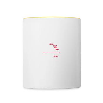 Seul le jonglage n’a pas de fin jongler jongleur - Mug contrasté - blanc/jaune - Devant