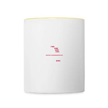 Only metalworking has no end metalworkers - Contrasting Mug - white/yellow - Front