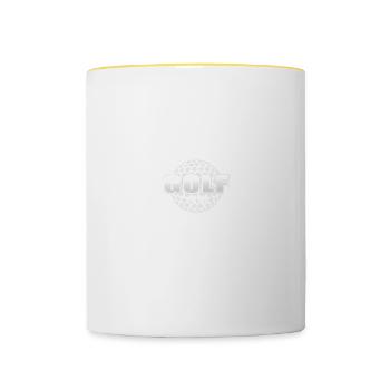 Golf In Me - Golf Spieler Golf Trainer Golfer - Tasse zweifarbig - Weiß/Gelb - Vorne