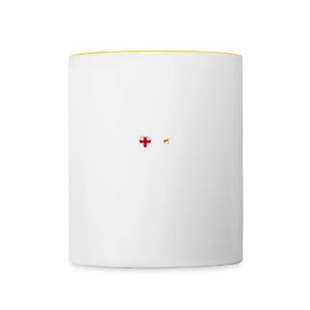 Angleterre et Chypre drapeau chypriote Drapeaux - Mug contrasté - blanc/jaune - Devant
