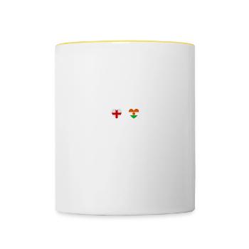 England and Niger Nigerien flag flags - Contrasting Mug - white/yellow - Front