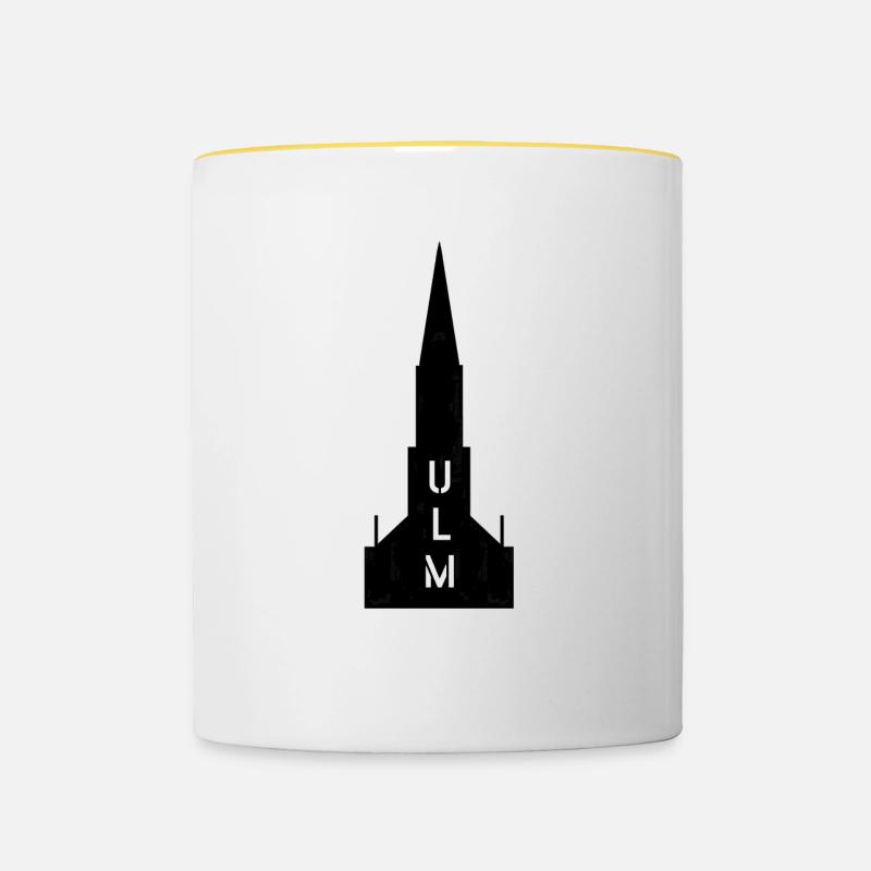 Ulm Minster - Contrasting Mug - white/yellow