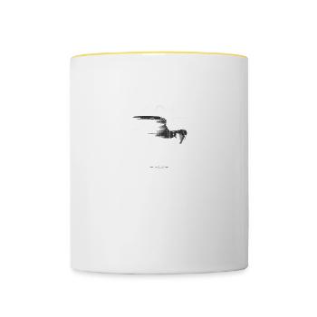flow - Tasse zweifarbig - Weiß/Gelb - Vorne