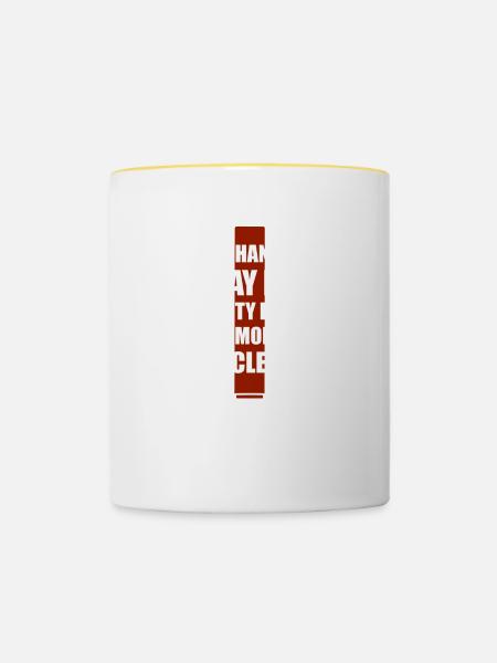 Maler Handwerker Beruf Spruch Geschenk - Tasse zweifarbig - Weiß/Gelb