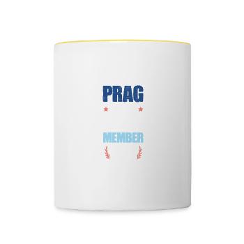 Prag Party Crew - Tasse zweifarbig - Weiß/Gelb - Vorne