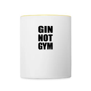 GIN - Contrasting Mug - white/yellow - Front
