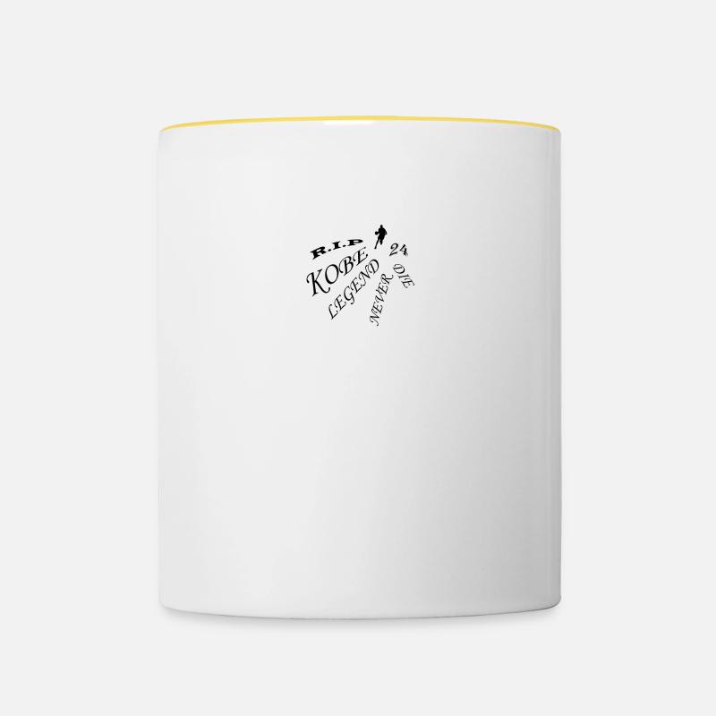 KOBE RIP LEGEND NEVER DIE - Tasse zweifarbig - Weiß/Gelb