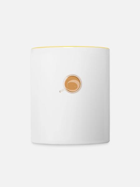Mug Shot - Tasse zweifarbig - Weiß/Gelb