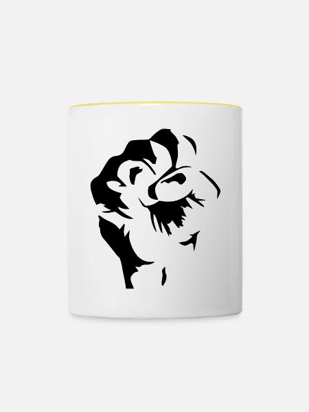 Faust - Tasse zweifarbig - Weiß/Gelb