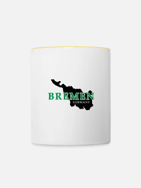 Bremen - Tasse zweifarbig - Weiß/Gelb