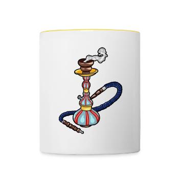 shisha - Tasse zweifarbig - Weiß/Gelb - Vorne