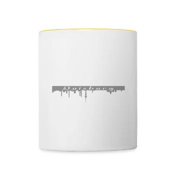 Duisburg - Tasse zweifarbig - Weiß/Gelb - Vorne