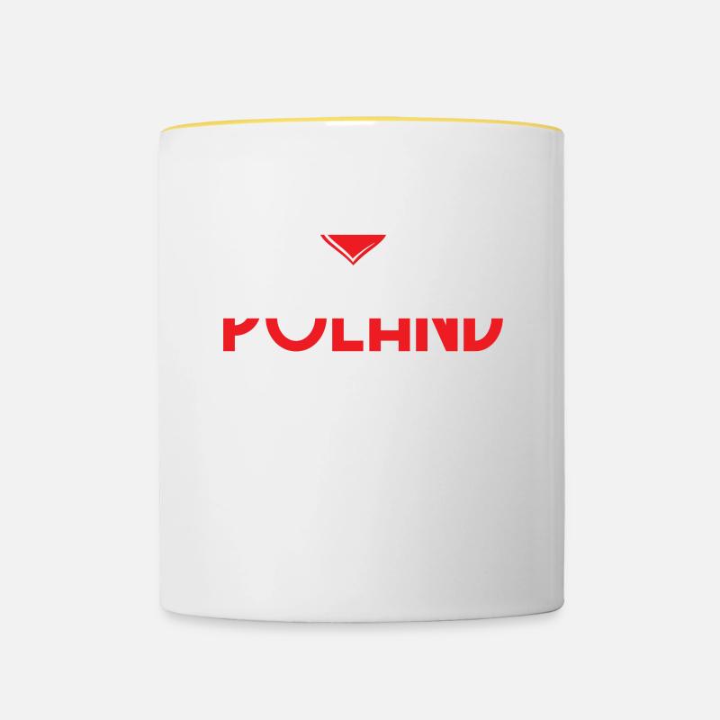 poland - Contrasting Mug - white/yellow