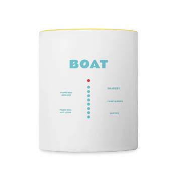 Rowers kayak water sports canoe gift - Contrasting Mug - white/yellow - Front