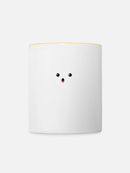 Geist "boo". - Tasse zweifarbig - Weiß/Gelb