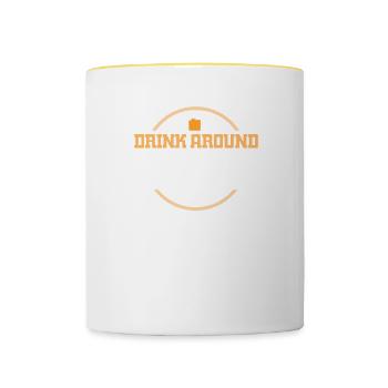 DRINKING: Drinking Around The World - Tasse zweifarbig - Weiß/Gelb - Vorne