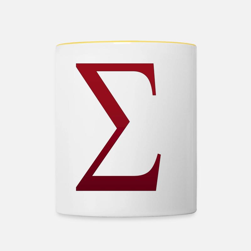 sigma - Tasse zweifarbig - Weiß/Gelb