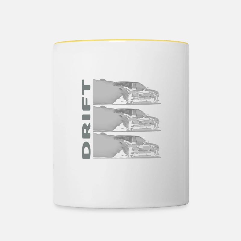 DRIFT dunkel - Tasse zweifarbig - Weiß/Gelb