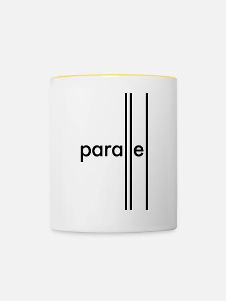 Parallel - Tasse zweifarbig - Weiß/Gelb