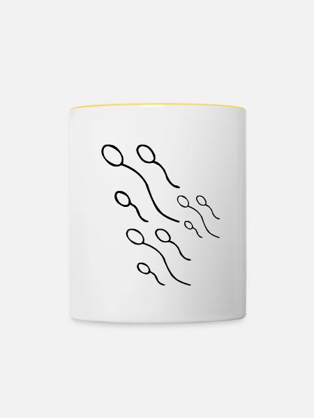 DER WEG ZUM GLÜCK - Tasse zweifarbig - Weiß/Gelb