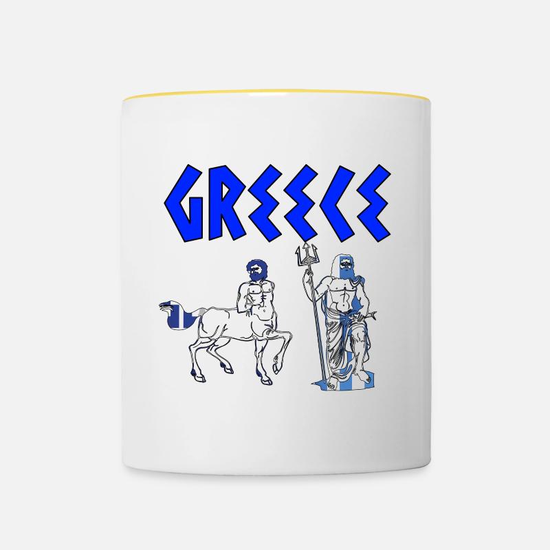 GRÈCE ANTIQUE - Mug contrasté - blanc/jaune