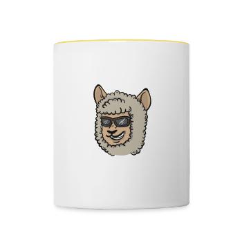 Alpaca Alpaca Squad 2 - Contrasting Mug - white/yellow - Front