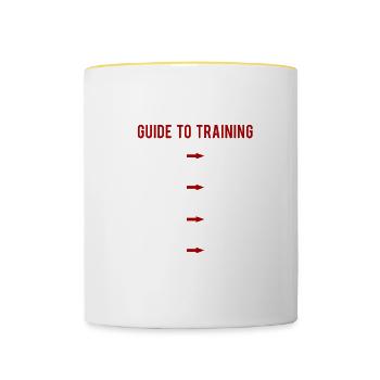 Italienische Windhund-Führer zu Schulungen - Tasse zweifarbig - Weiß/Gelb - Vorne