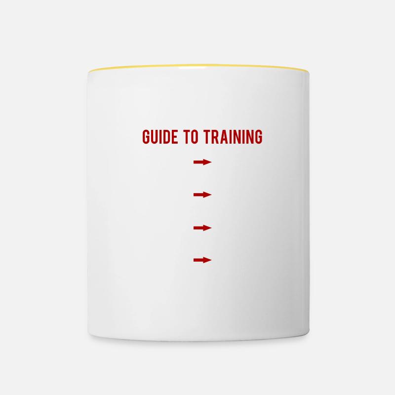 Guide de formation des lévriers italiens - Mug contrasté - blanc/jaune