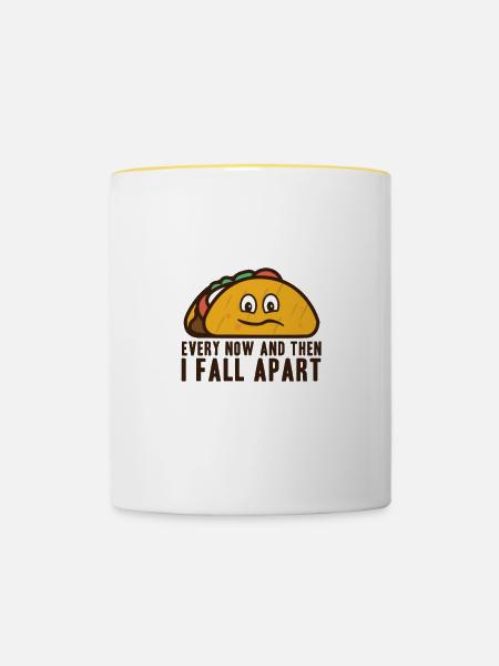 Taco - Tasse zweifarbig - Weiß/Gelb