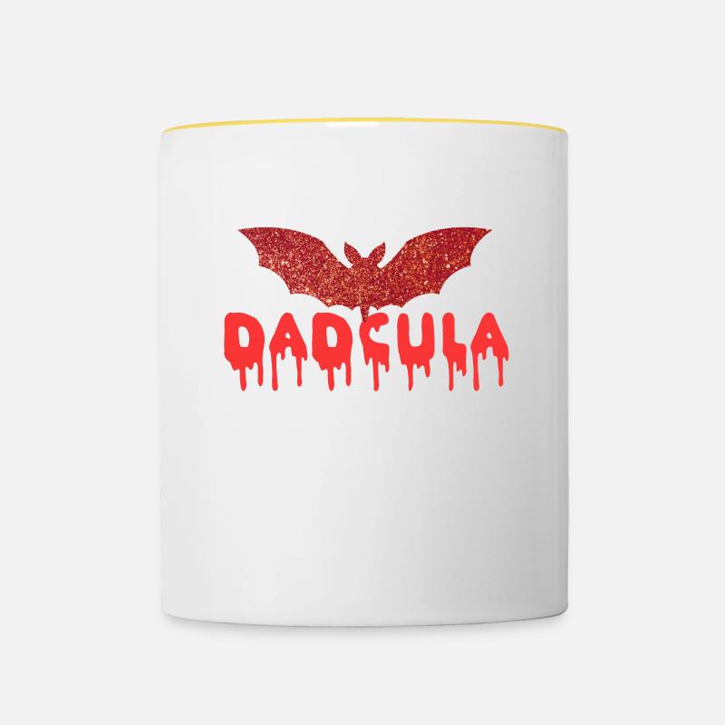 DadCula - Contrasting Mug - white/yellow
