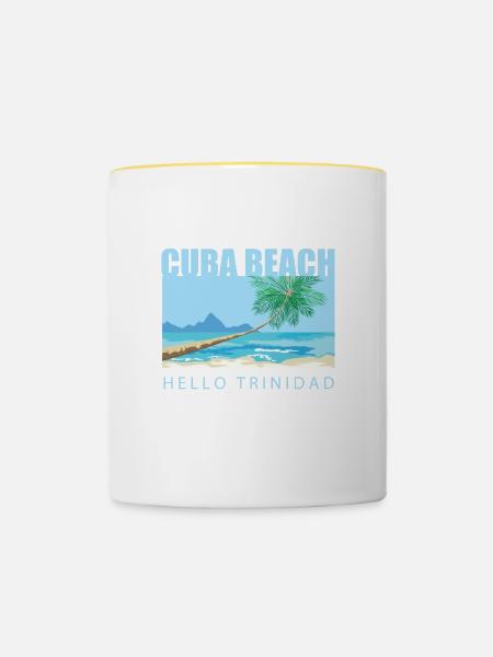 Cuba Beach - Tasse zweifarbig - Weiß/Gelb