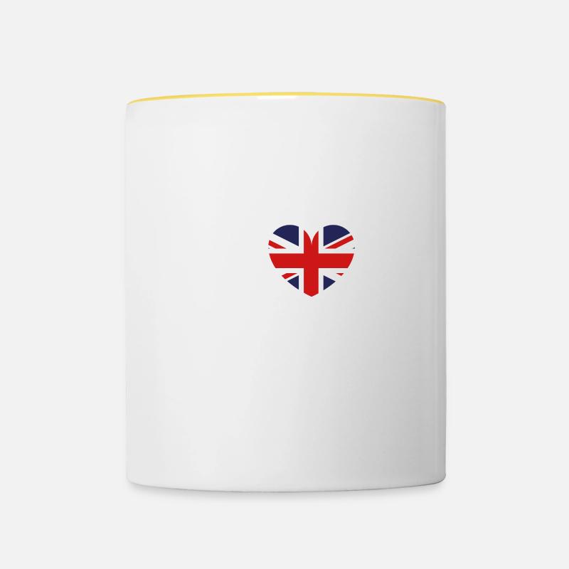 J'adore Londres - Mug contrasté - blanc/jaune