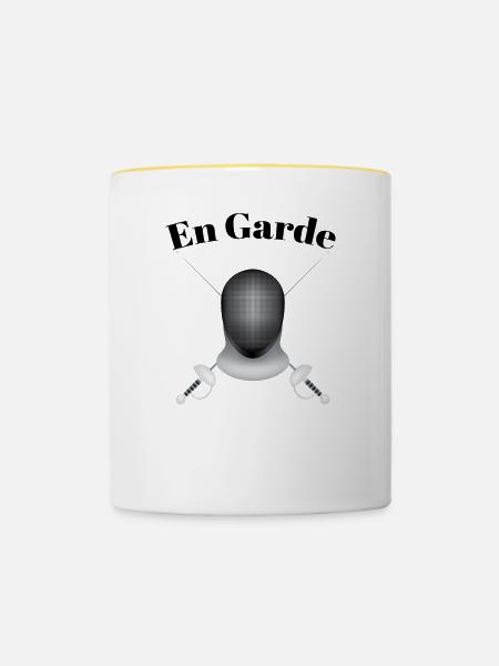 Fechten - En Garde - Tasse zweifarbig - Weiß/Gelb