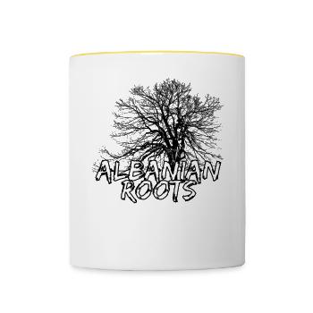 Albanian roots - Contrasting Mug - white/yellow - Front