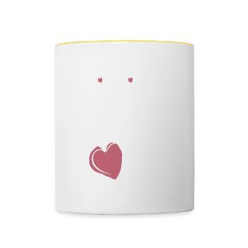 Lieblingsschwester Schwester Geburtstag Geschenk - Tasse zweifarbig - Weiß/Gelb - Vorne