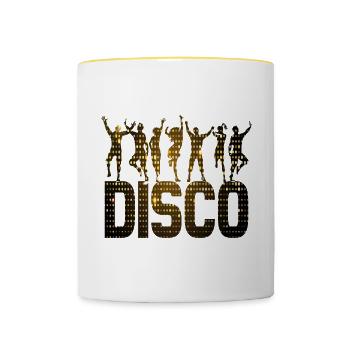 DISCO - Mug contrasté - blanc/jaune - Devant
