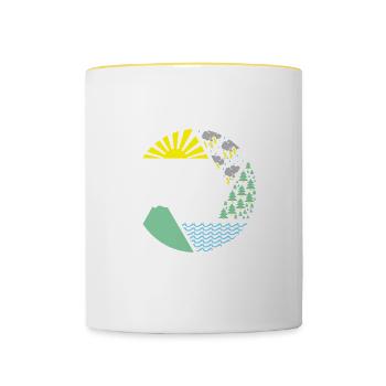 aperture elements weather gift - Contrasting Mug - white/yellow - Front