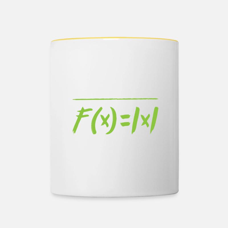 Avoid negativity math - Tasse zweifarbig - Weiß/Gelb